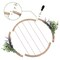 Super Holiday Large Round Wooden Picture Frames, 60CM/23.62&#x22; Eucalyptus and Lavender Hanging Display Board Photo Frames Collage Wall Decor, for Spring Summer Mother&#x27;s Day Christmas Holiday, Gift.